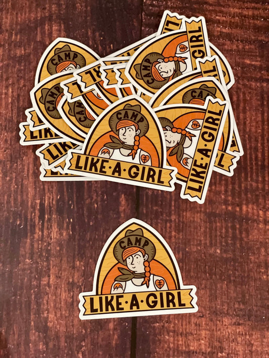 “Camp Like a Girl” Vinyl Sticker - Wander Together Outfitters