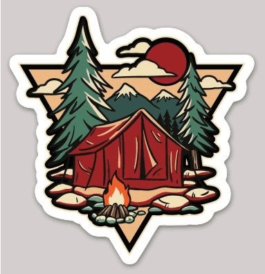 Camping Is My Happy Place Sticker - Wander Together Outfitters