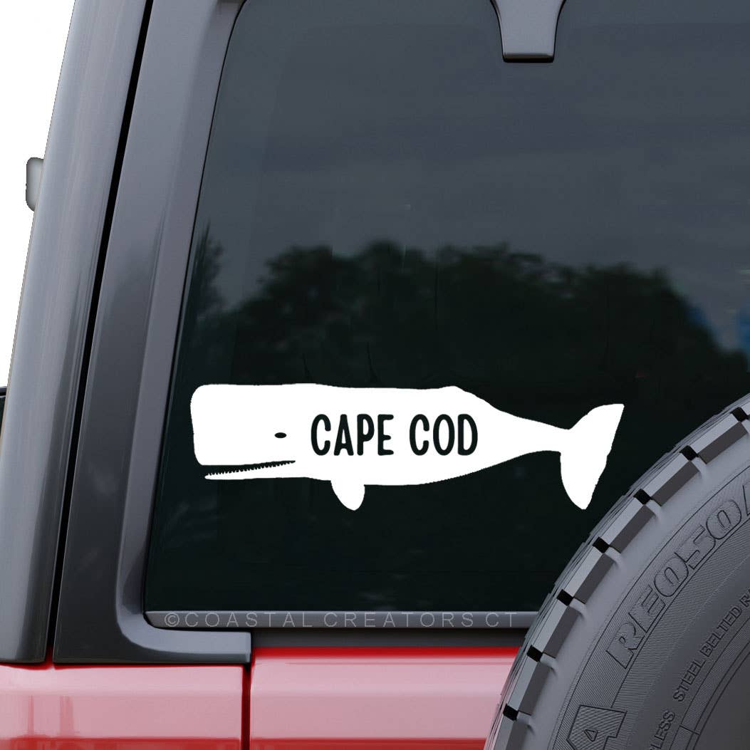 "Cape Cod" Massachusetts Whale Car Window Decal - Wander Together Outfitters