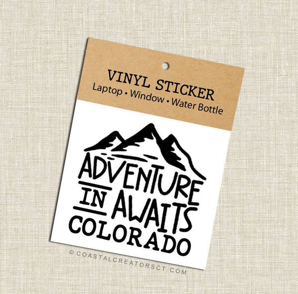 Colorado "Adventure Awaits" Vinyl Sticker