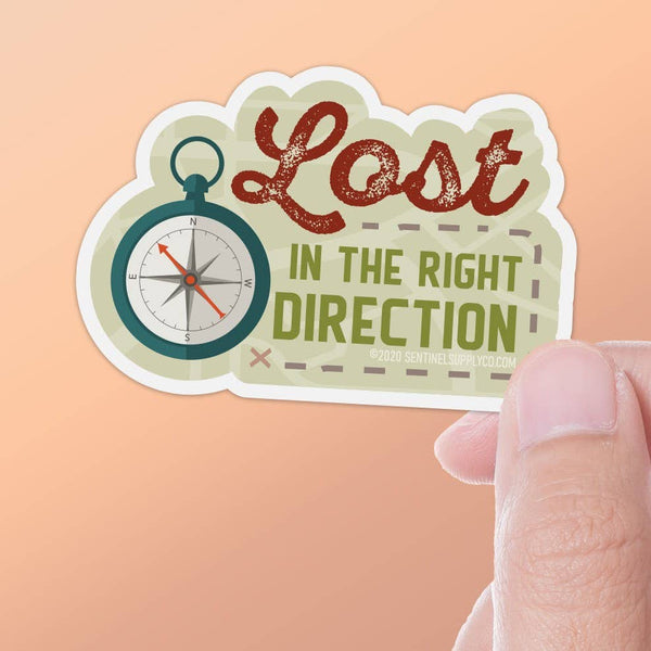 Lost in the Right Direction Road Map Sticker