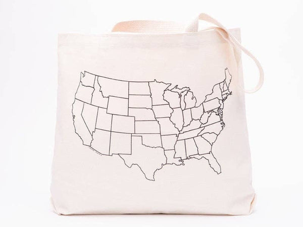Map Canvas Tote Bag