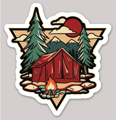 Camping Is My Happy Place Sticker