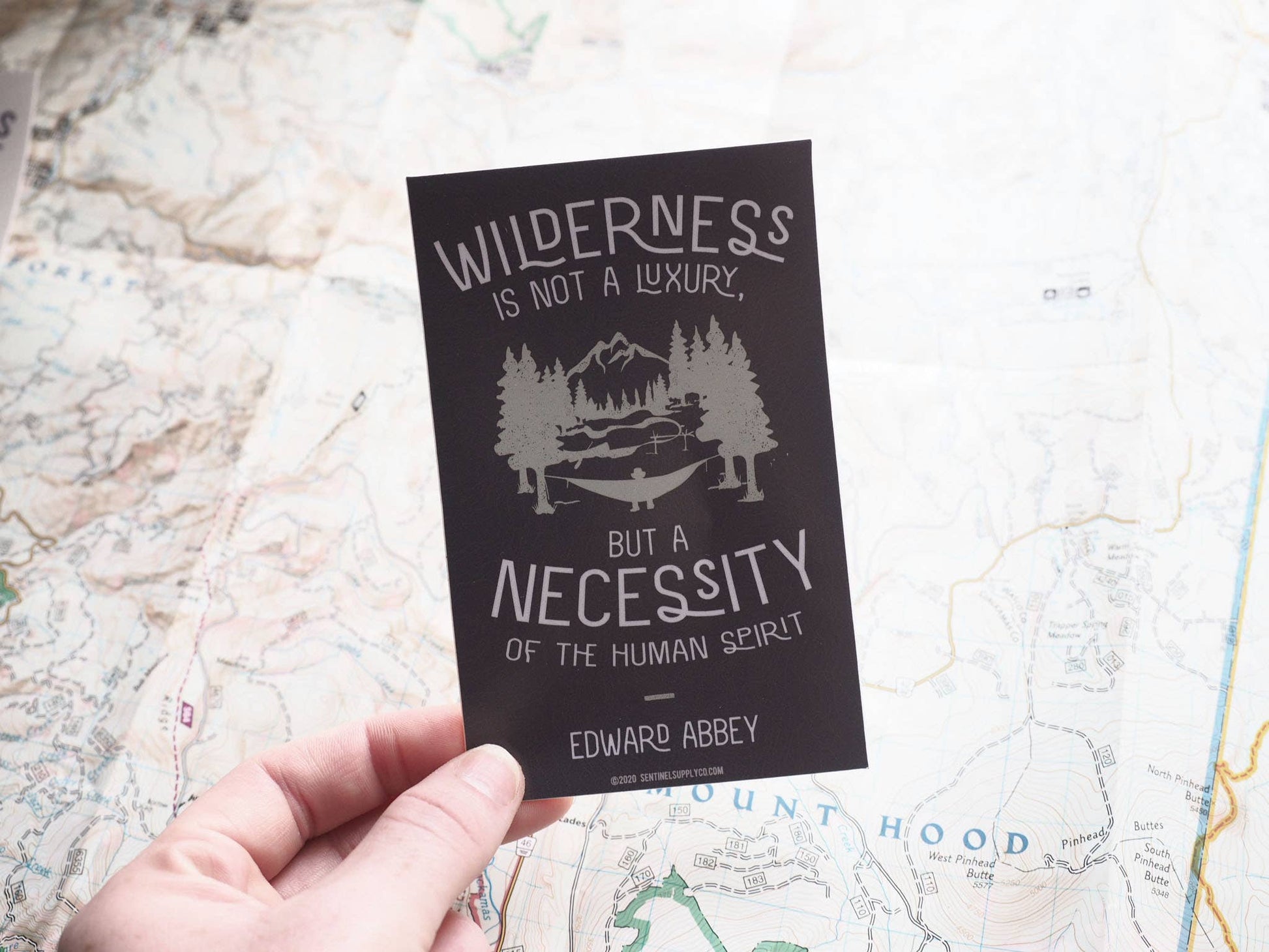 Edward Abbey Wilderness Quote Sticker (choose light or dark) - Wander Together Outfitters