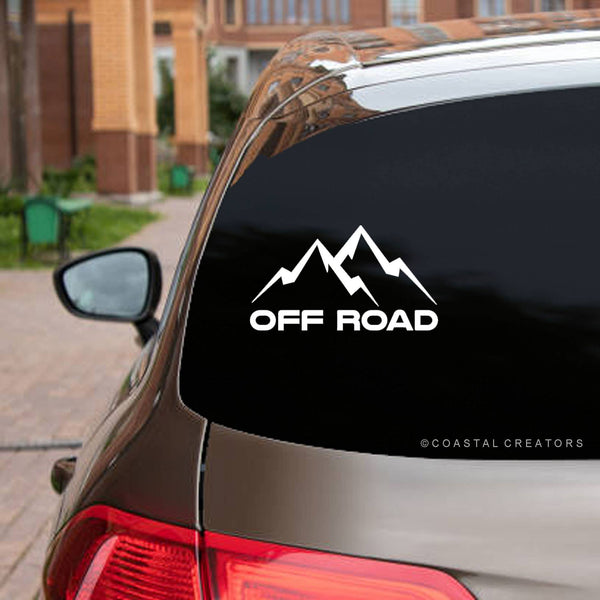 "Off Road" Vinyl Window Sticker Decal (White)
