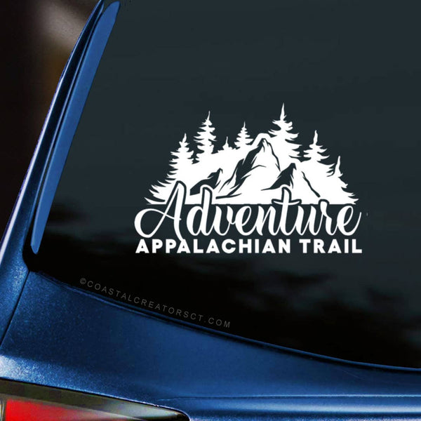 "Appalachian Trail Adventure" (with Mountains) Car Window Decal