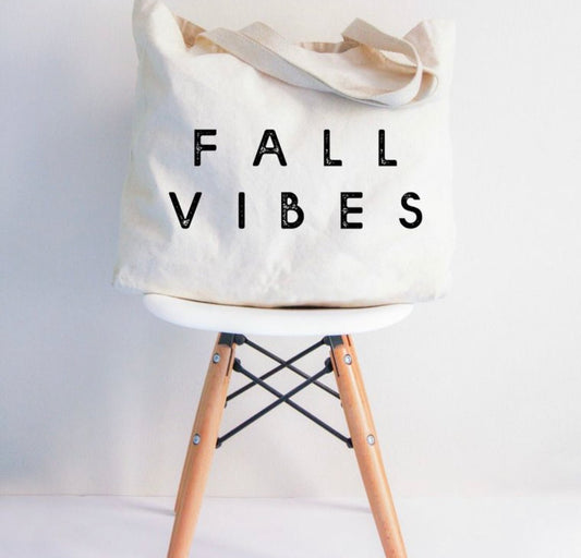 Fall Vibes XL Cotton Tote (CLEARANCE ) - Wander Together Outfitters
