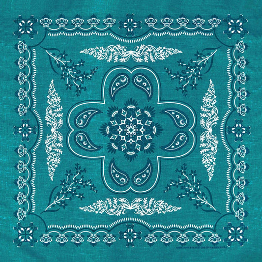 Floral Paisley Bandana 27" x 27" or 22” x 22” (Various Colors and Patterns) - Wander Together Outfitters