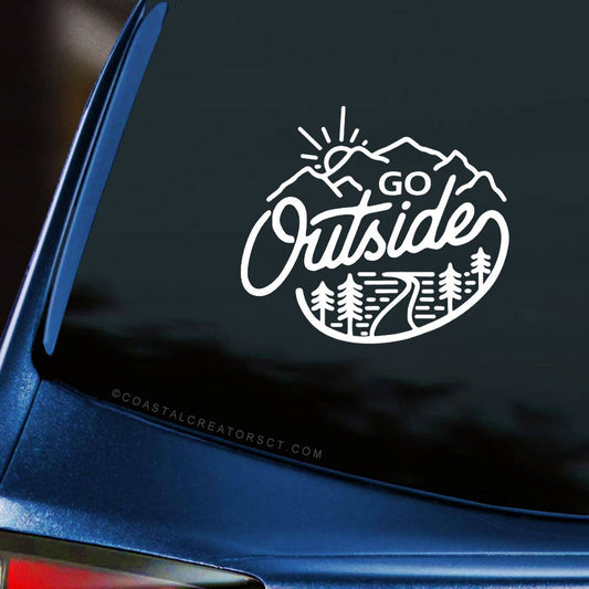 "Go Outside" Vinyl Window Decal - Wander Together Outfitters