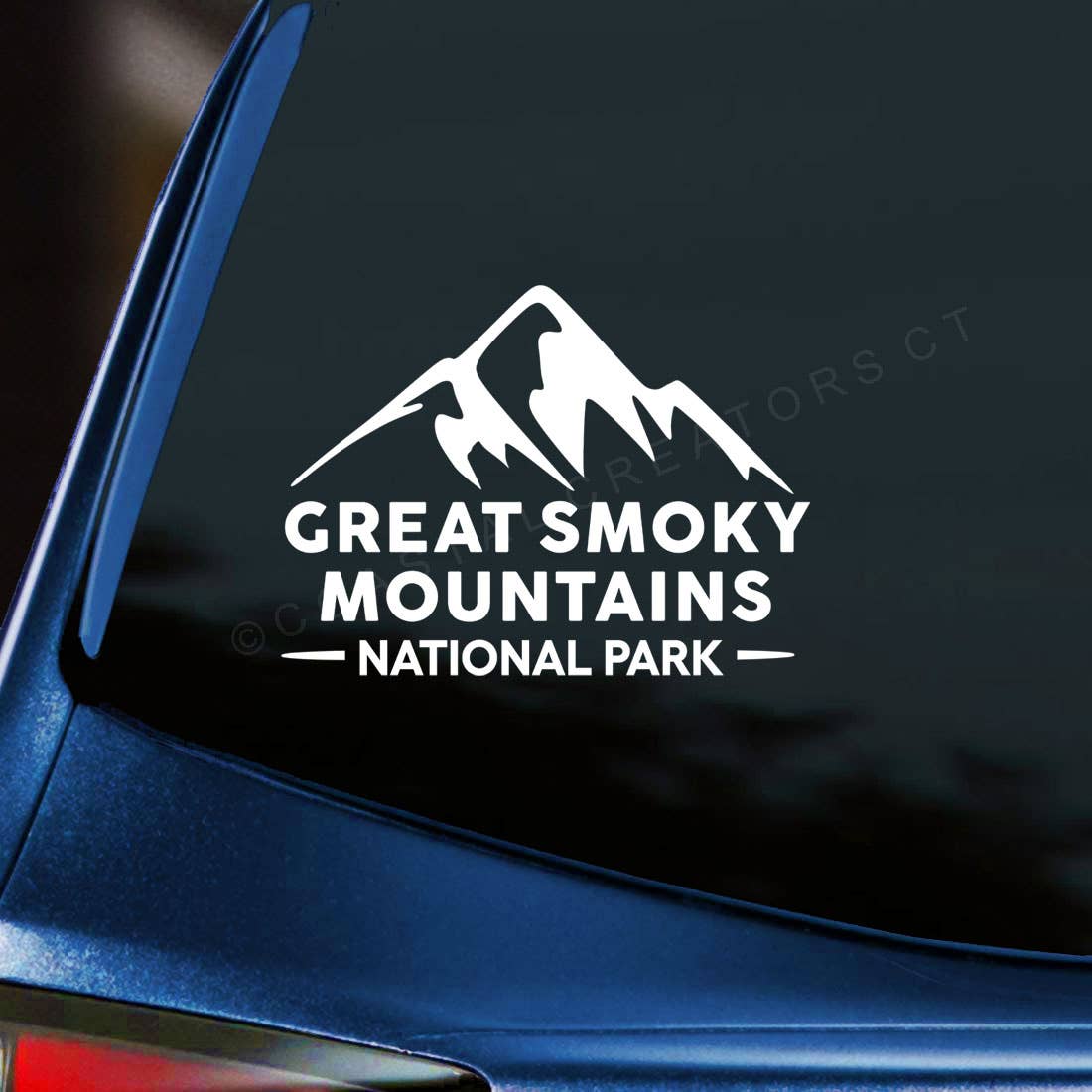 "Great Smoky Mountains National Park" Sticker Decal (White) - Wander Together Outfitters