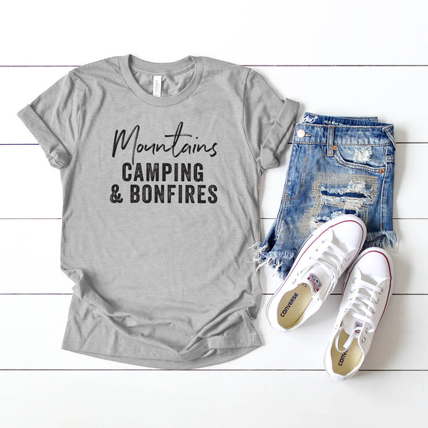"Mountains, Camping & Bonfires" T-Shirt