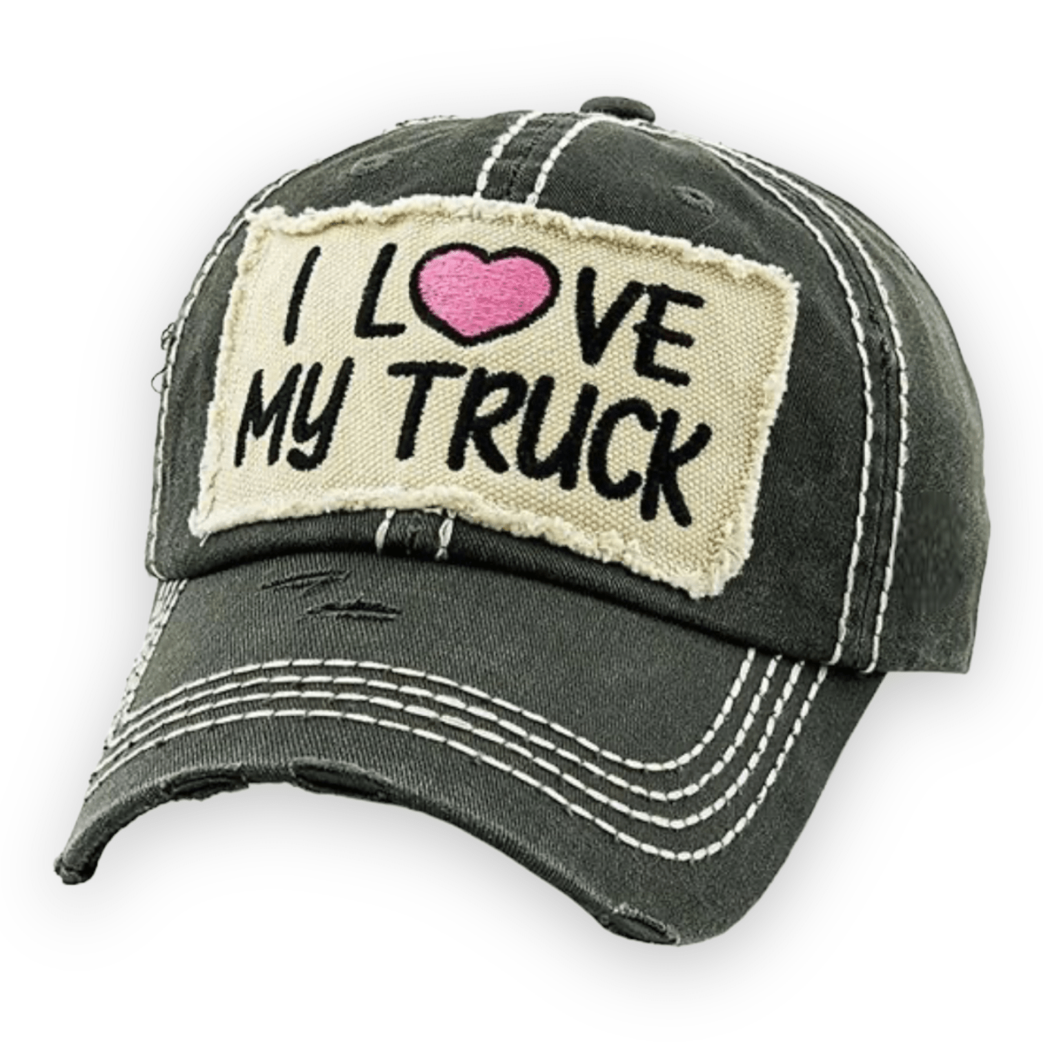 "I Love My Truck" Distressed Cap - Wander Together Outfitters