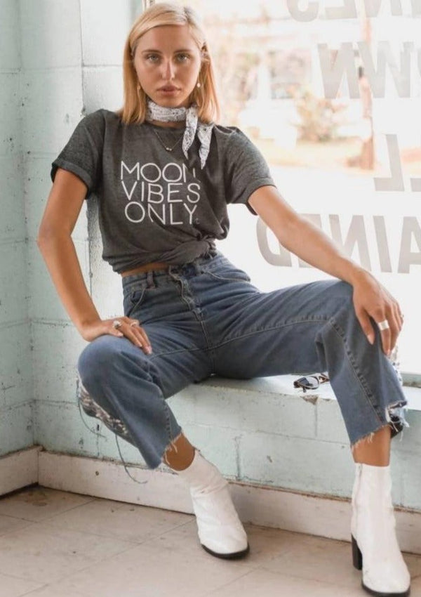 "Moon Vibes Only" Tee, Tank, Off The Shoulder