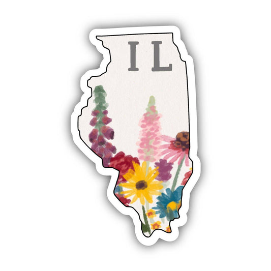 Illinois (Painterly Pattern) Sticker - Wander Together Outfitters