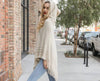 Lace Up Knit Poncho with hood