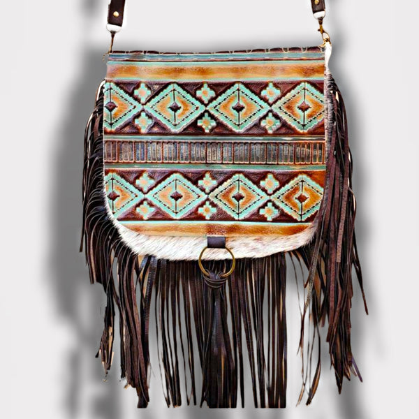 Turquoise Navajo Flap Crossbody Handbag