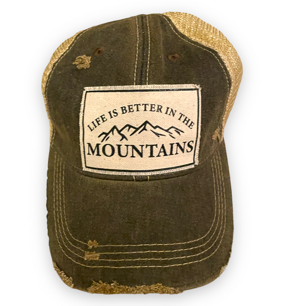 “Life is Better in the Mountains” Unisex Trucker Hat Baseball Cap