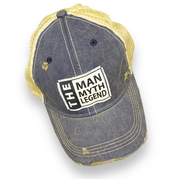 "The Man The Myth The Legend" Distressed Trucker Cap