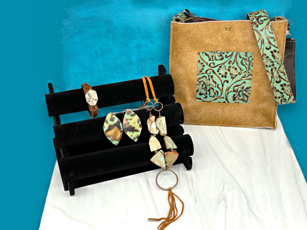 "Turquoise Laredo" and  Aqua Terra Bundle-Jewelry and Handbag