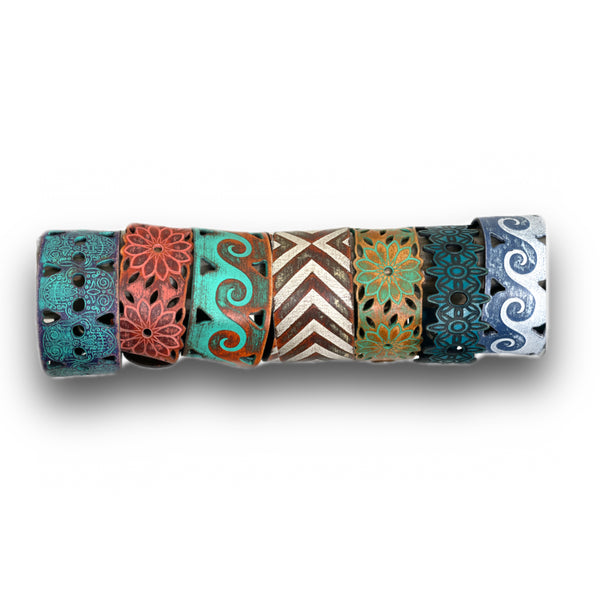 Handmade Leather Intricate Laser Cut Bracelets-Various Styles (CLEARANCE)