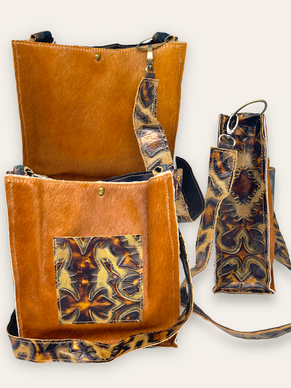 "Brown Laredo" Box Luxurious Handcrafted Leather Handbag