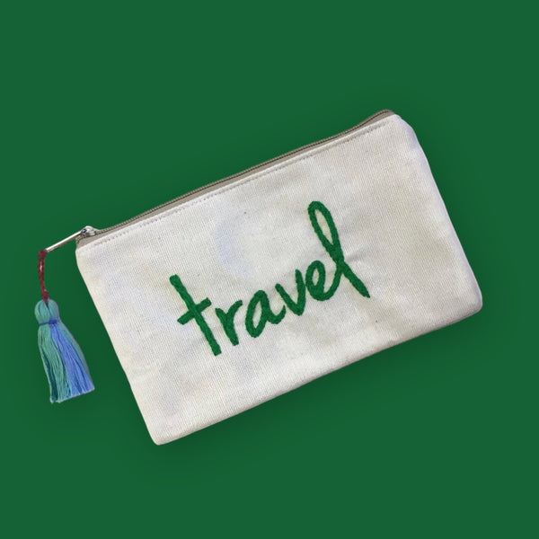 “Travel” Embroidered Travel Pouch - Guatemala