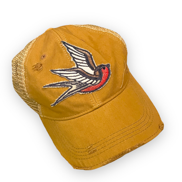 Flying Bird Distressed Trucker Hat