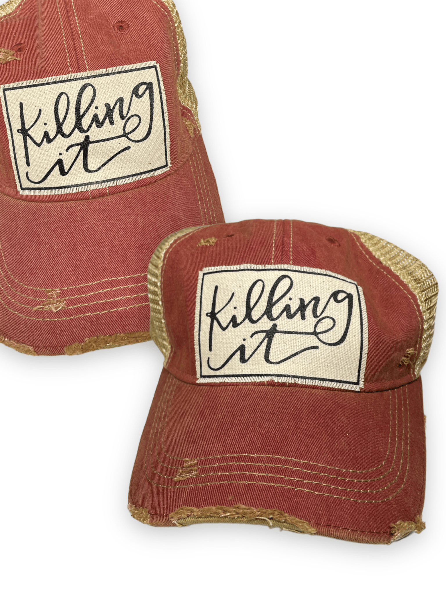 “Killing It” Distressed Unisex Trucker Cap - Wander Together Outfitters