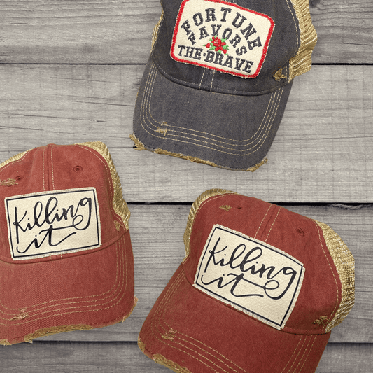 “Killing It” Distressed Unisex Trucker Cap - Wander Together Outfitters