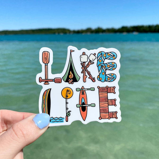 Lake Life Lettering Sticker - Wander Together Outfitters