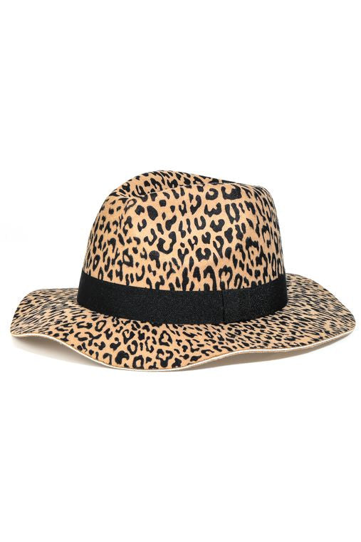 Leopard Print Fedora Fashion Hat