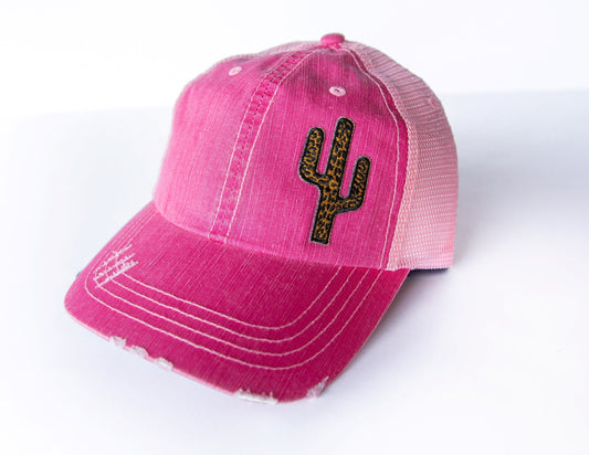 Leopard - Printed Cactus Cap (Various Colors) - Wander Together Outfitters