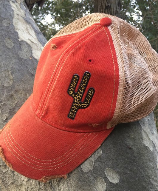 Leopard - Printed Cactus Cap (Various Colors) - Wander Together Outfitters