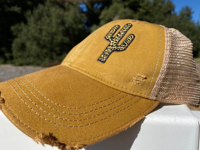 Leopard - Printed Cactus Cap (Various Colors) - Wander Together Outfitters