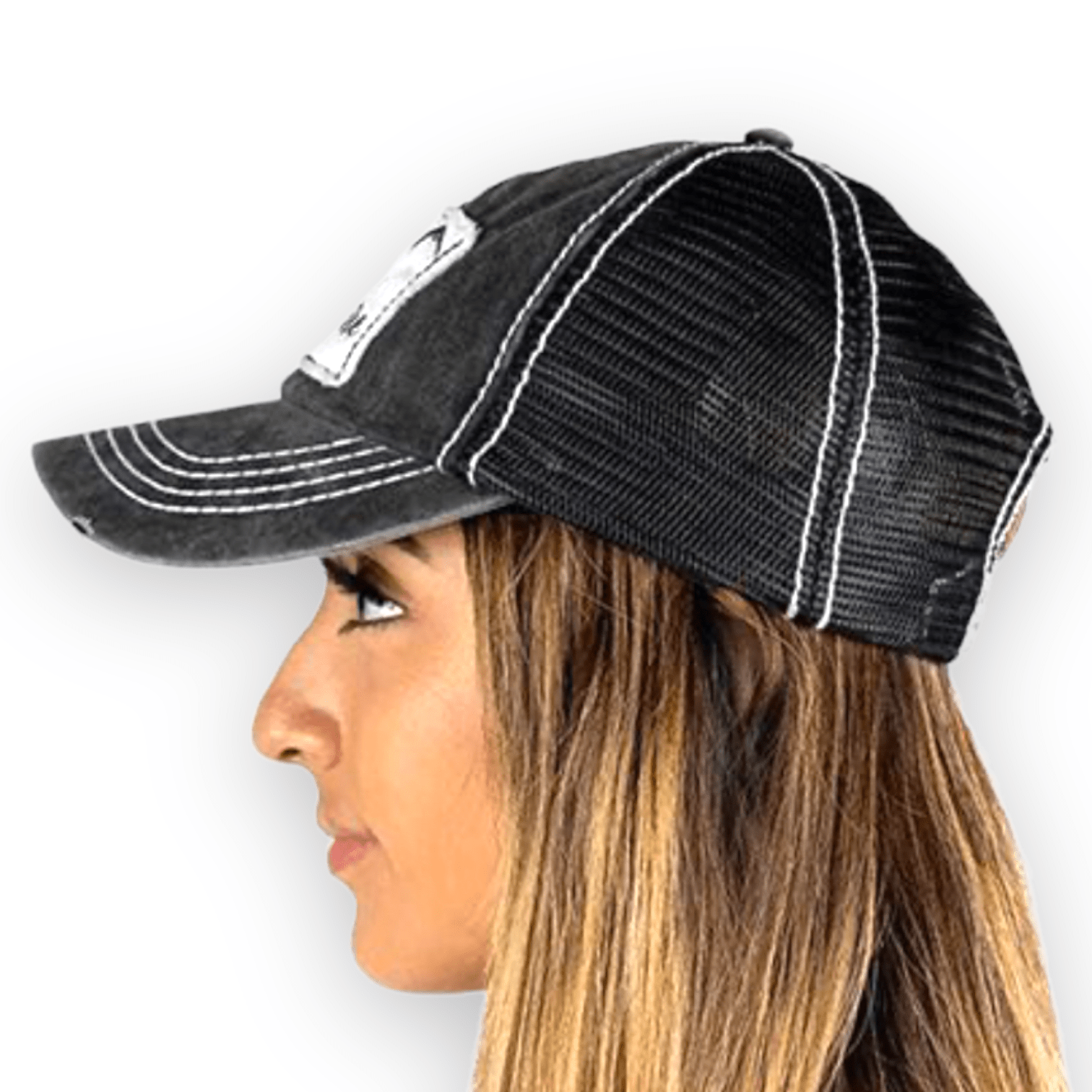 “Let The Adventure Begin” Distressed Unisex Trucker Cap - Wander Together Outfitters