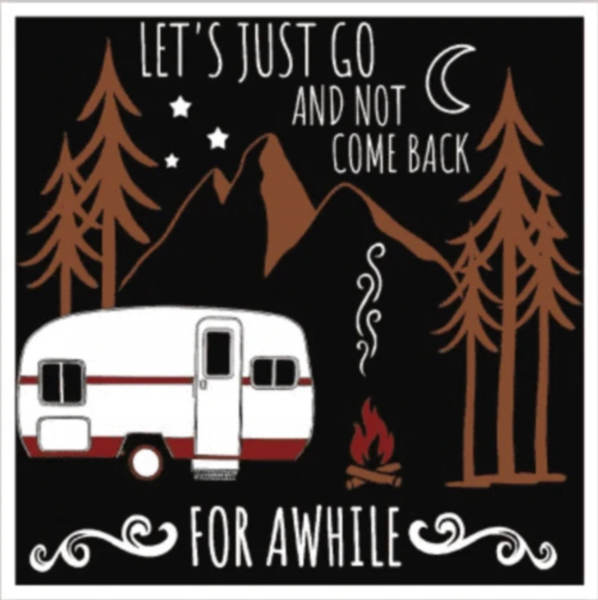 “Let’s Just Go” Large Vinyl Sticker - Wander Together Outfitters