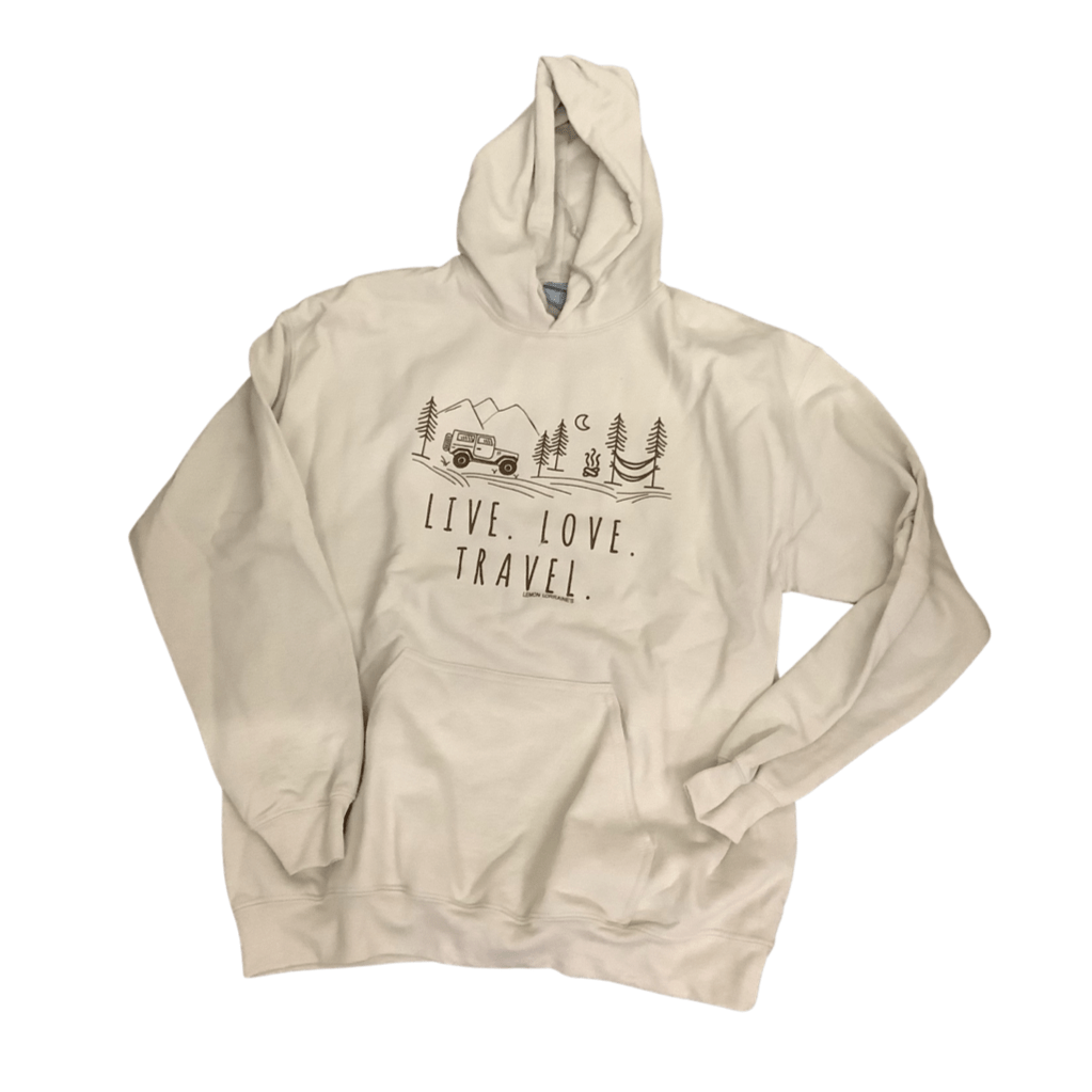 "Live Love Travel" Hoodie Unisex Sweatshirt (CLEARANCE) Last Ones! - Wander Together Outfitters