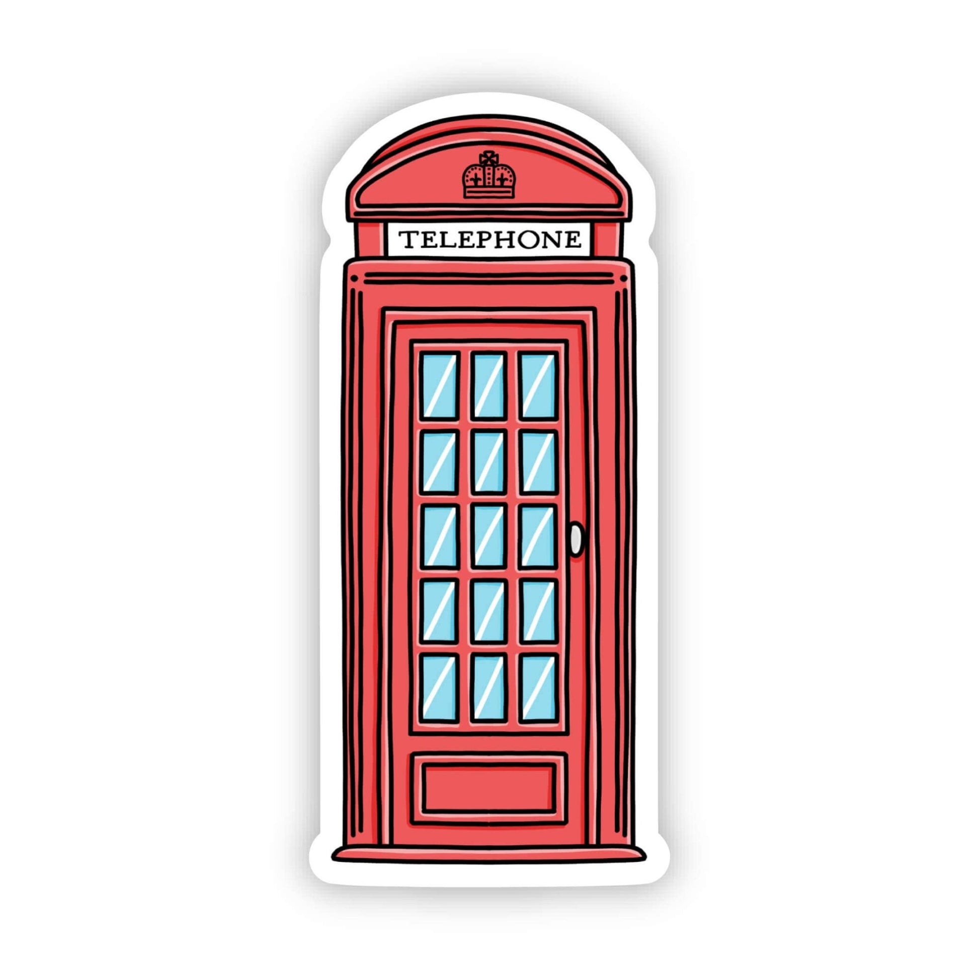 London Red Phone Box Sticker - Wander Together Outfitters