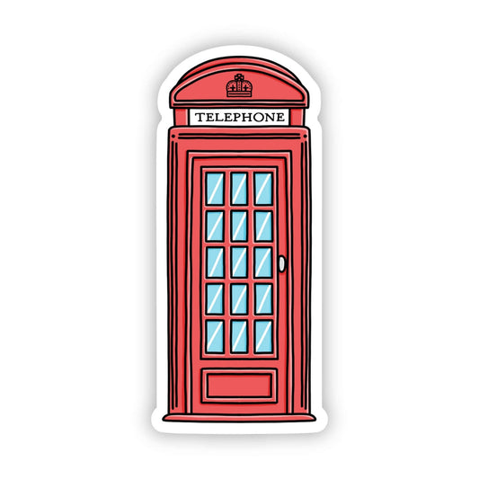 London Red Phone Box Sticker - Wander Together Outfitters
