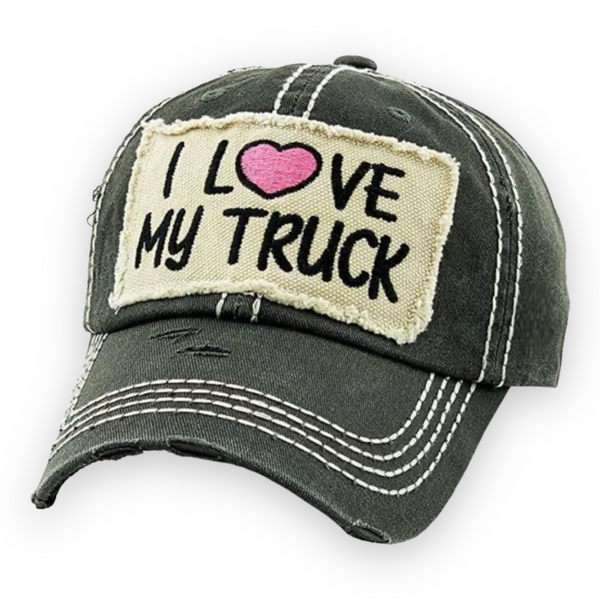 "I Love My Truck" Distressed Cap