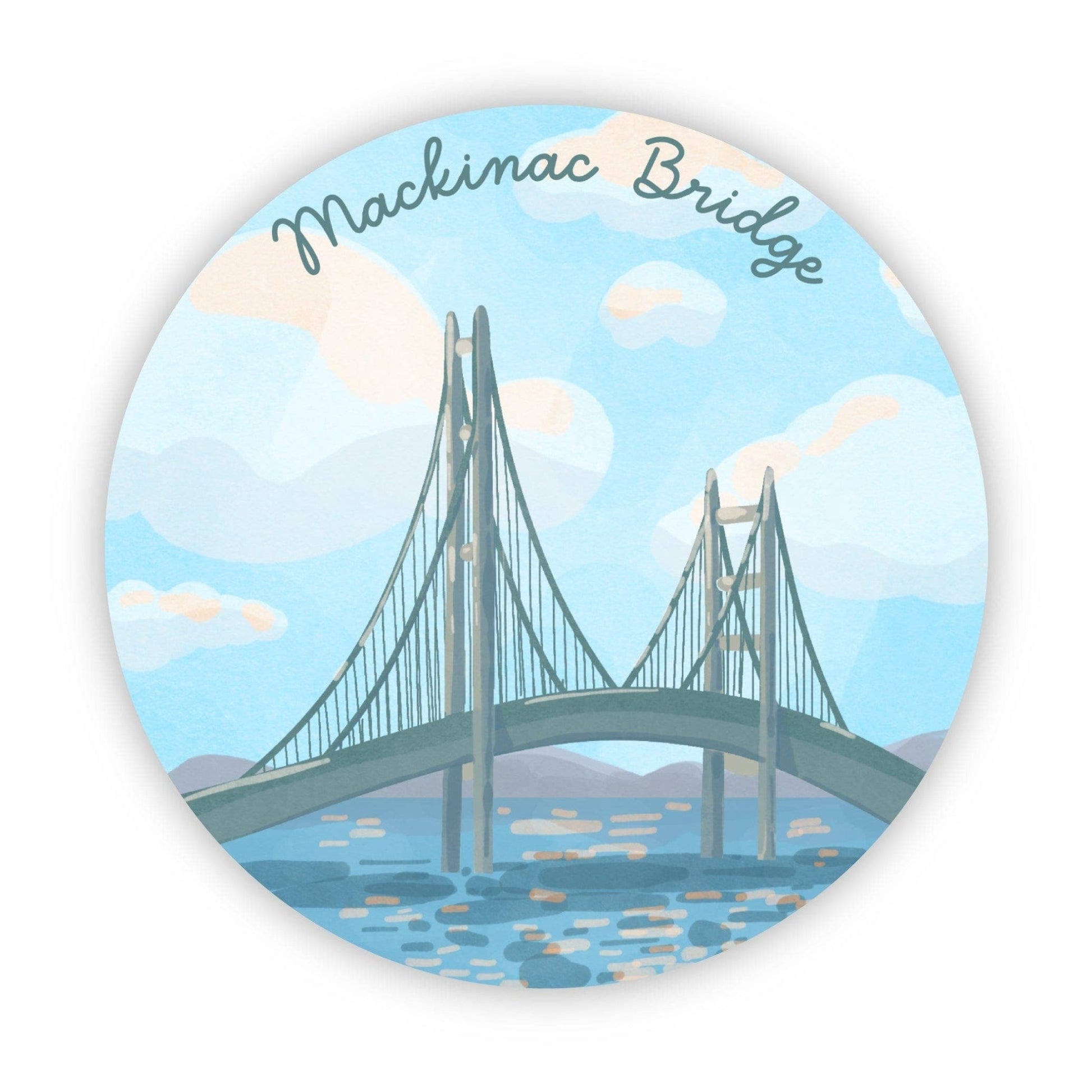 "Mackinac Bridge" Michigan Sticker - Wander Together Outfitters