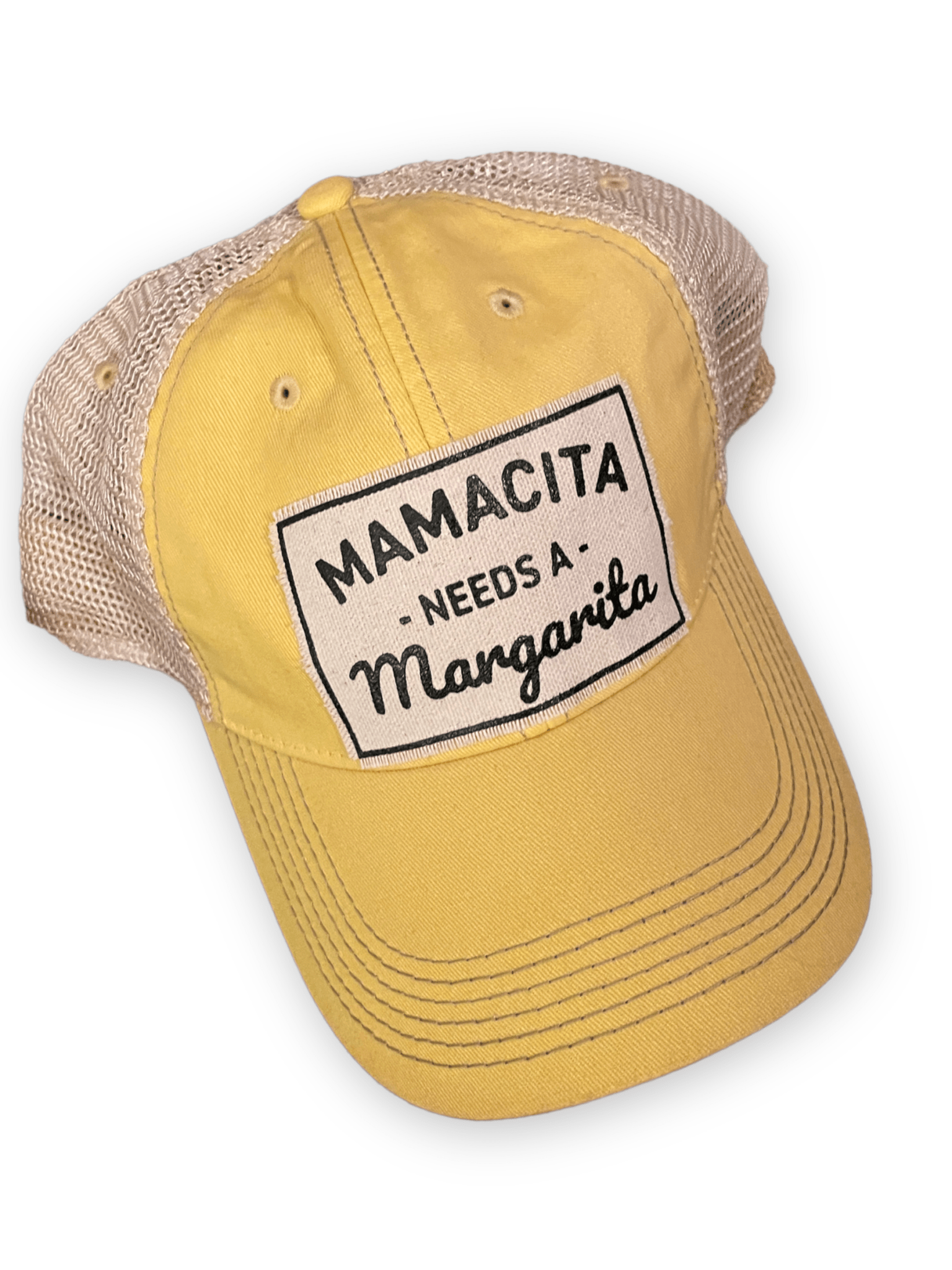 “Mamacita Needs A Margarita” Distressed Trucker Cap - Wander Together Outfitters