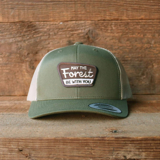 "May The Forest Be With You" Unisex Hat - Olive Green or Orange - Wander Together Outfitters