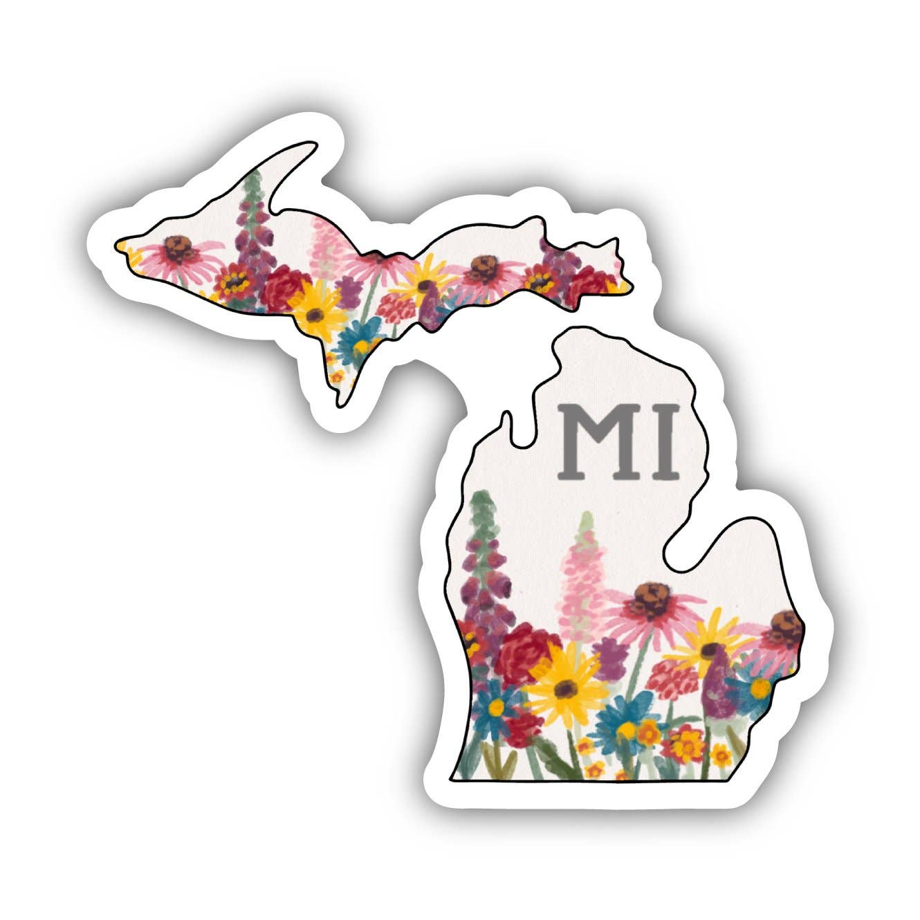 Michigan (Painterly Pattern) Sticker - Wander Together Outfitters