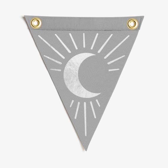 Moon Mini Wool Felt Flag - Wander Together Outfitters