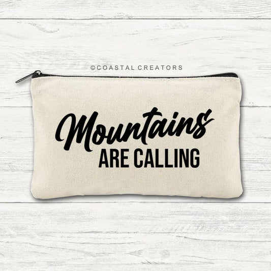 Mountains Are Calling Canvas Multi - Use Zipper Bag (Unlined) - Wander Together Outfitters