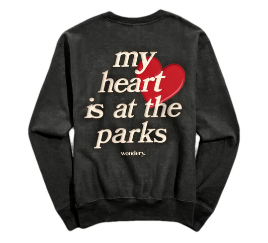 "My Heart is at the Parks Crewneck" (CLEARANCE) - Wander Together Outfitters