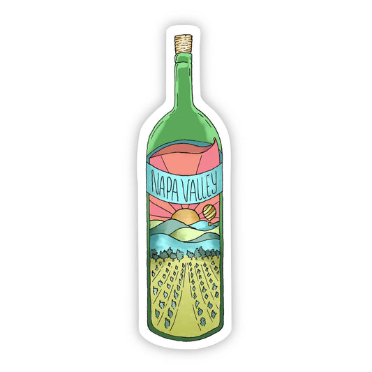 “Napa Valley” Wine Bottle Sticker - California - Wander Together Outfitters