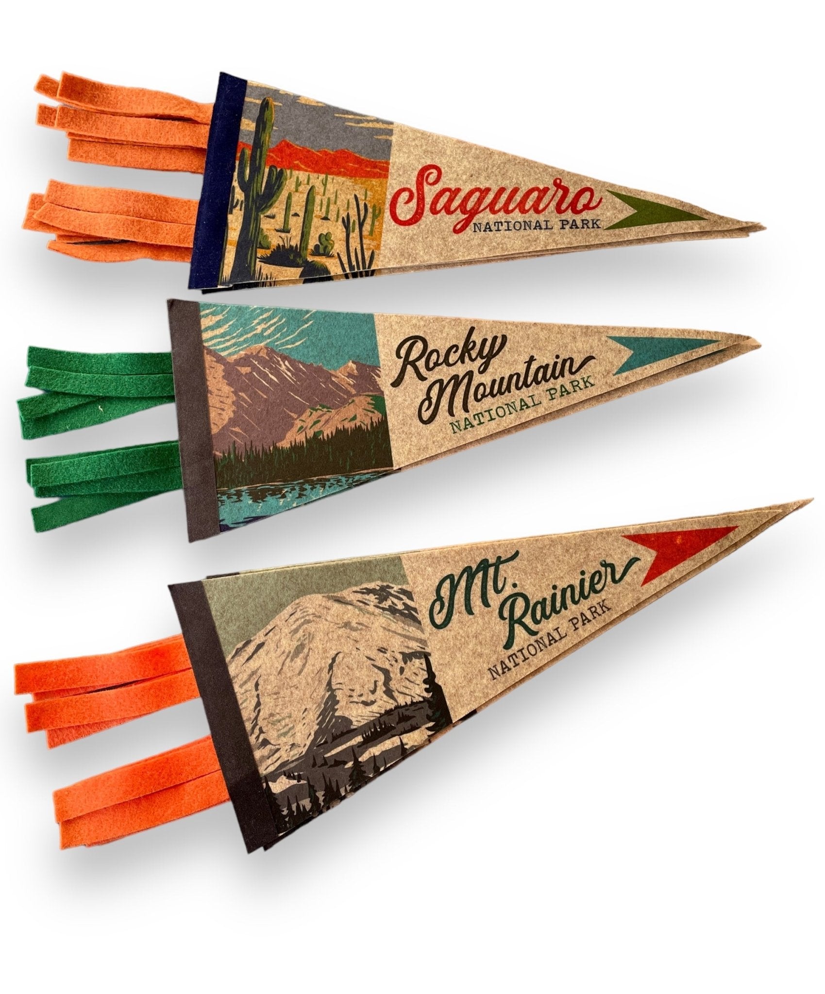 National Parks Mini Felt Pennants – Collect Them All - Wander Together Outfitters
