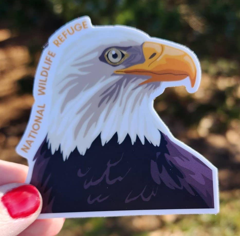 National Wildlife Refuge Bald Eagle Head Vinyl Sticker - Wander Together Outfitters